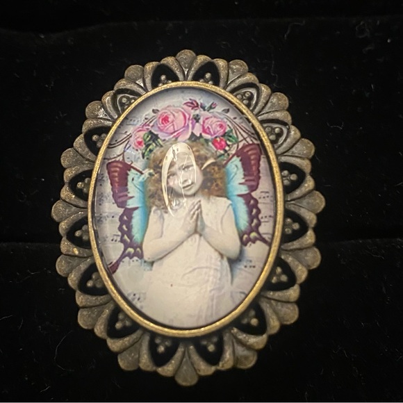 brass tone adjustable shabby victorian Alice rings U PICK - Picture 9 of 17